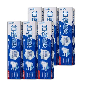 台鹽 鹹淨晶亮牙膏150gx6條【居家生活便利購】