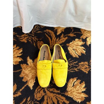 simple rainbow 愛心樂福 超軟奶奶鞋全真皮平底鞋