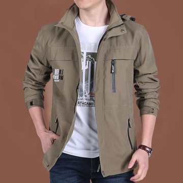 2024春秋季新款夾克男裝中長款軍旅風工裝戶外休閑沖鋒外衣外套