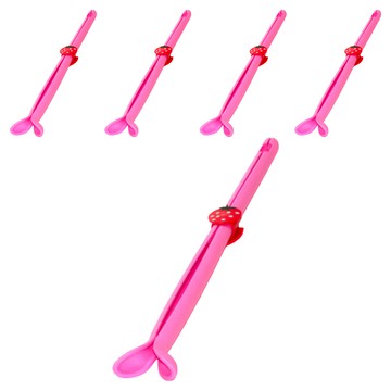 E.City 可調式草莓造型卡扣長短靴鞋撐 120g  紅色  5個  5組