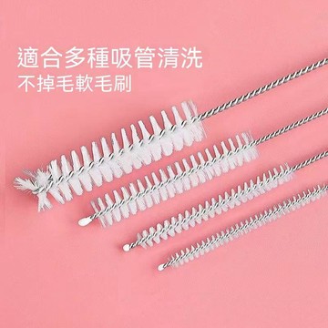 【三聯發票】家用清潔刷吸管茶壺嘴管道內 小孔縫隙清洗長刷套裝 深層去垢死角清潔 靈活深入耐用好刷 WNQX