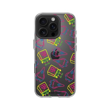 iPhone 16 Pro Clear Case（相機按鈕） 透明 - 海綿寶寶 SpongeBob - 奇異筆觸Pattern