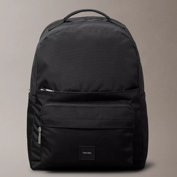 Calvin Klein 多功能拉鍊後背包 帆布後背包 聚酯纖維製作 公事包後背包 C67234 黑色CK(現貨)▶指定Outlet商品5折起☆現貨【送禮首選★APP下單點數4倍送】