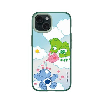 iPhone 15 Clear 憂墨綠 - Care Bears - 雨愛灌溉