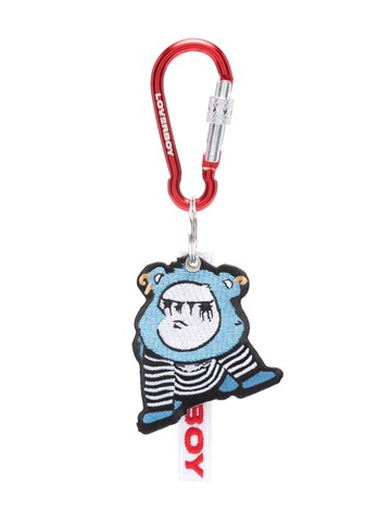 Charles Jeffrey Loverboy - logo-appliqué embroidered keyring - unisex - Fabric - One Size - Blue