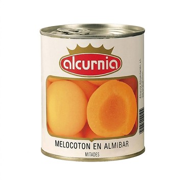 【蝦皮直營】西班牙進口 Alcurnia 糖水黃桃罐頭 (切半) 經典黃桃瓣 水蜜桃 水果罐頭 冰品烘焙原料食材