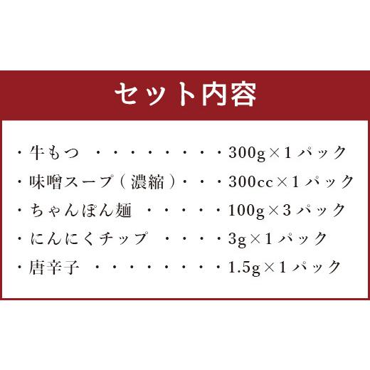 ふるさと納税 福岡県 岡垣町 博多 もつ鍋 (味噌) 3人前 冷凍