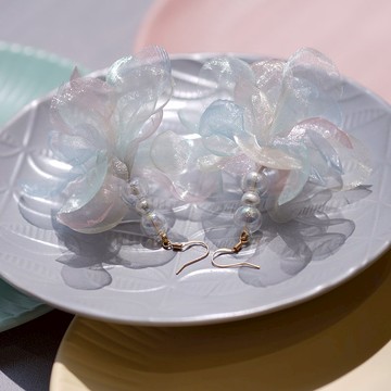 Jellyfish 水母輕透柔軟有型大花耳環