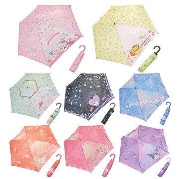 小禮堂 Sanrio 三麗鷗 拐杖摺疊傘 53cm (滿版款) Kitty 美樂蒂 酷洛米 布丁狗