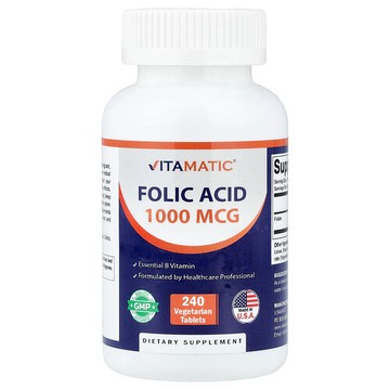 Vitamatic, 葉酸，240 片素食片（每片 1,667 微克）
