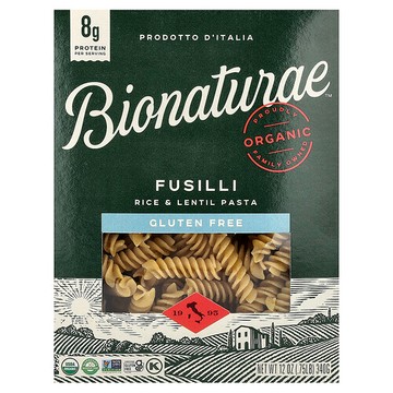Bionaturae, 無谷蛋白大米和扁豆義大利麵，螺旋面，12 盎司（340 克）