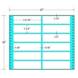 東洋印刷 [MX12F] タックフォームラベル 12インチ×10インチ 12面付(1ケース500折)