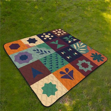 跨境熱銷超聲波野餐墊防水防潮墊子野餐布爬爬墊戶外露營野餐墊定