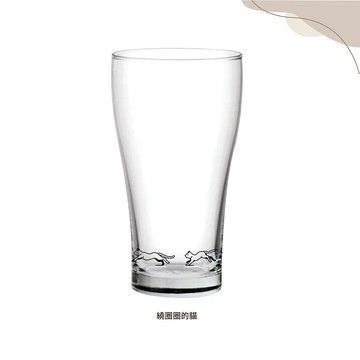 Miss良 啤酒杯 玻璃杯 入厝禮 繞圈圈的貓 康尼爾啤酒杯 交換禮物 附紙盒包裝 425ml 酒杯 水杯