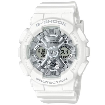 CASIO 卡西歐 G-SHOCK 夏日海濱 雙顯腕錶 雙12 聖誕節 禮物 45.9mm / GMA-S120VA-7A