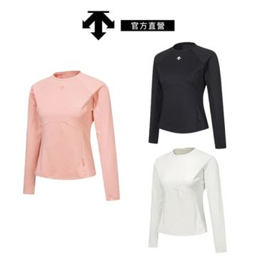 【DESCENTE】迪桑特 女士 基本款訓練上衣 長袖T恤 (黑色/珊瑚色/白色)