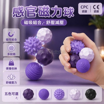 台灣出貨✨ 磁力球 感官玩具 硅膠材質 ADHD 學習專注 解壓靜音 益智玩具 4入組
