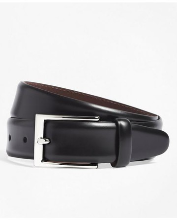Brooks Brothers Men's Feather Edge Belt | Black | Size 38
