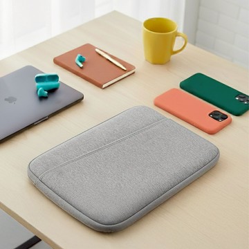 QUESToN 潛水衣料防潑水14吋輕薄筆電保護套 - 淺灰