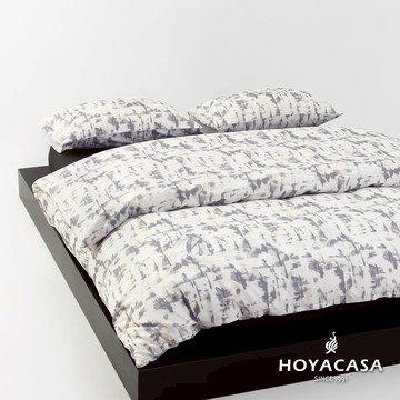 HOYACASA 精梳棉兩用被床包組(天絲入棉30%)｜暮霧流沙｜(單人/雙人/加大)