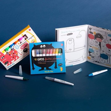 法國 Moulin Roty 奇趣怪誕軟性彩色水筆(12色)