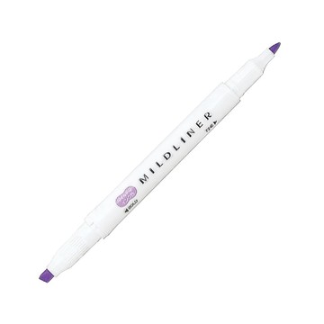 OPTEX 2 雙頭環保螢光記號筆  紫色  1盒