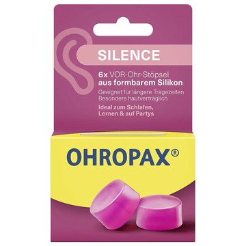 OHROPAX 安耳悠 德國 矽膠耳塞 防噪音 睡眠 游泳 閱讀 SILICOM PINK 粉色  6枚  1組