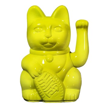 DONKEY 幸運繽紛招財貓  亮黃  15cm