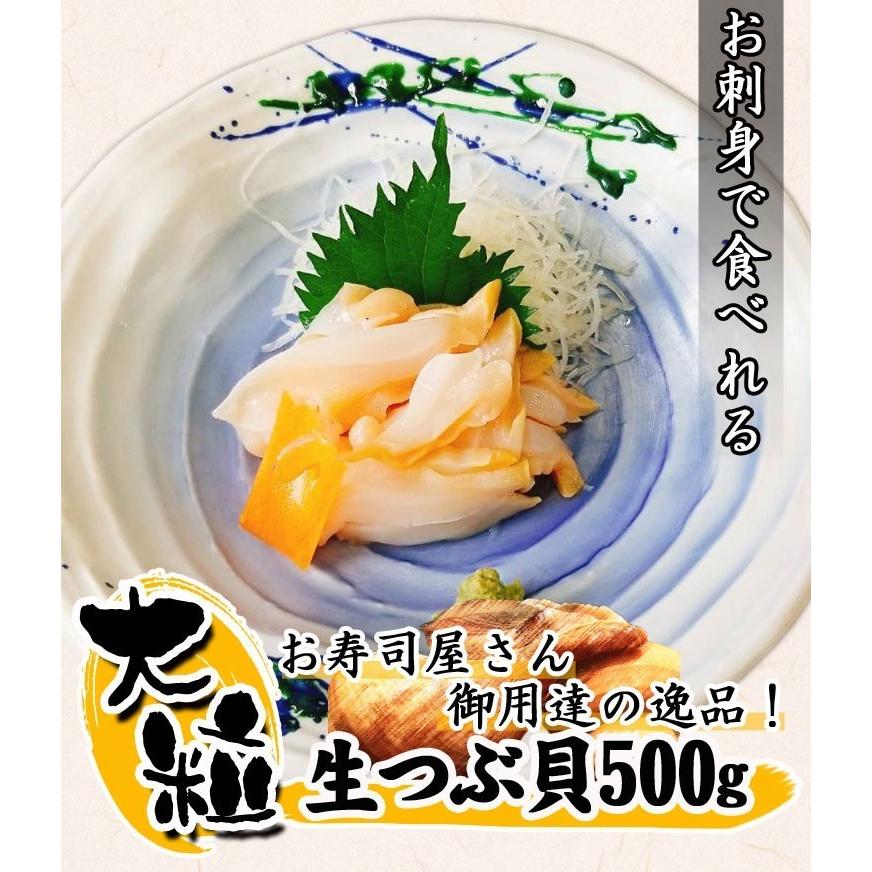 50%OFFクーポン有 つぶ貝 ツブ貝 お刺身OK 大粒 生ツブガイ1kg 500g×2 ロシア産 コリッコリの割烹料亭食感 魚介類 海産物 海鮮 刺し身 IQF個別冷凍