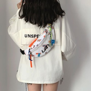 胸包女潮牌小包包2025夏新款休閑運動帆布斜挎背包男運動健身腰包