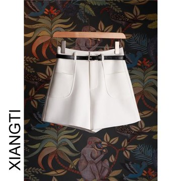 XT短褲女2025新款爆款高腰春夏季小個子白色春秋休閑西裝設計感小