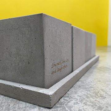 水泥製盆器組 分類收納盒 蠟燭容器