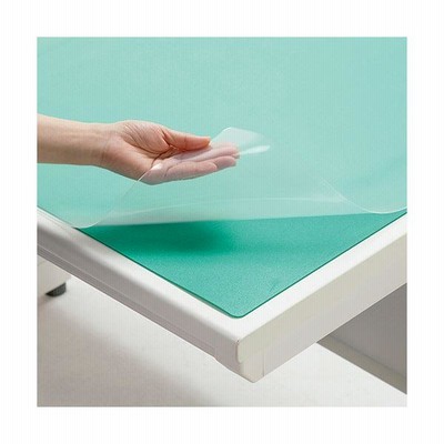 TANOSEE PVCデスクマット(フタル酸エステル不使用) 斜めカット ダブル 900×620mm 1枚