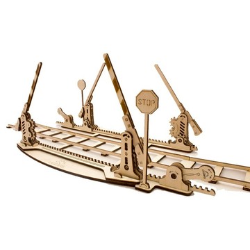 /Ugears/ 烏克蘭木製模型 鐵軌及平交道  Set of rails