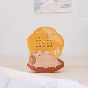 【過好日萬年曆-泡澡水豚】無時效年曆 / 辦公小物