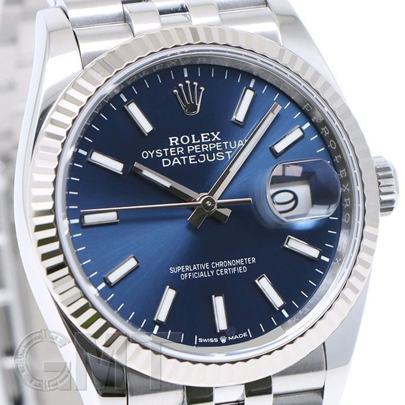 ロレックス デイトジャスト36 126234 ブルー ジュビリーブレスレット ランダム ROLEX 中古メンズ 腕時計 送料無料 |  LINEブランドカタログ