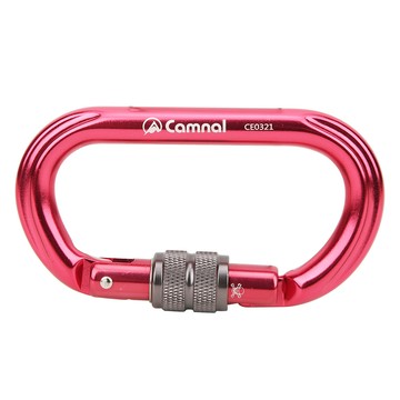 [waroom01] 25KN 鋁紅色戶外攀岩安全扣登山扣連接 O 型鎖
