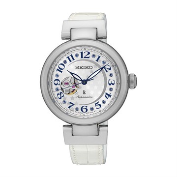 seiko SK037 精工錶 Lukia 4R38-01L0W(SSA825J1) 湛藍甜心鏤空機械腕錶/白面34mm｜樂天全館特惠中★指定刷卡回饋10%