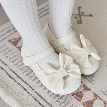 Babyzzam 女童Momo蝴蝶結平底鞋  象牙白  150