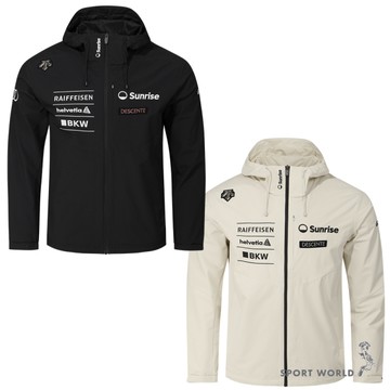 Descente 迪桑特 連帽外套 男裝 防水 奧迪 瑞士滑雪隊 黑/米【運動世界】SQ323SJK91-BLK0/SQ323SJK91-LBEG