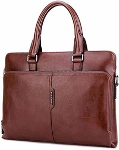 GHJL Leather Briefcase for Men Laptop Handbag Messenger Business Bags Shoulder Tote Travel Bag Color  Reddish Brown