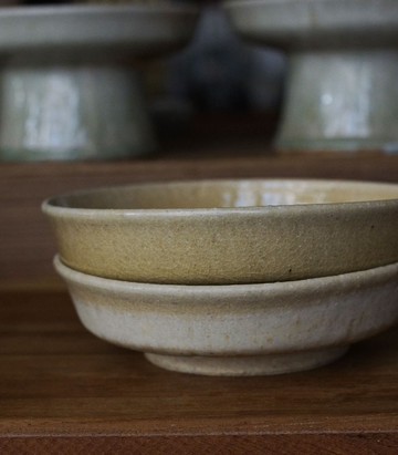 山野邊 孝-灰釉台皿