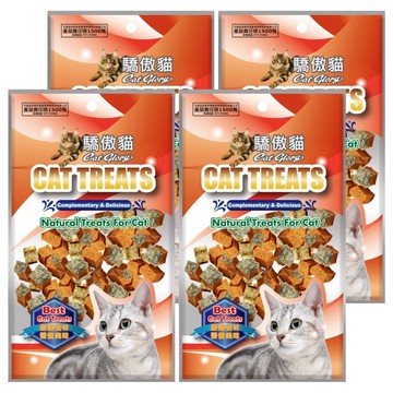 Pet Village 魔法村 貓咪深海鮭魚皮鮭魚丁  4個  鮭魚  30g