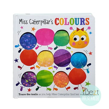 Miss Caterpillar’s Colours | 外文 | 繪本 | 洞洞 | 翻翻 | 觸感 | 小手 | 毛毛蟲