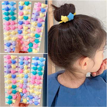 寶寶糖果色五角星皮筋女扎頭高顏值拇指發圈兒童不傷發高彈力頭繩