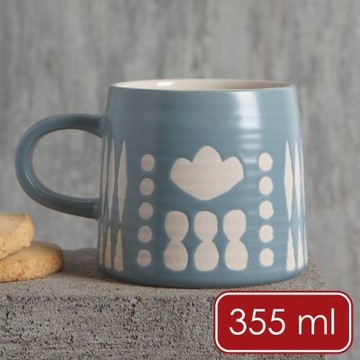 《danica》石陶馬克杯-煙嶼藍355ml-- 水杯 咖啡杯 拿鐵杯