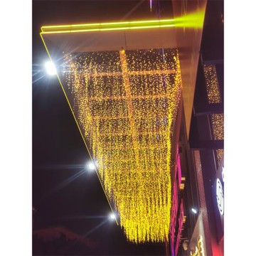 滿天星燈串酒吧燒烤店店鋪裝飾燈布置霓虹燈瀑布燈串燈氛圍燈彩燈