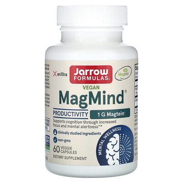 Jarrow Formulas, Vegan MagMind，Productivity，60 粒素食膠囊