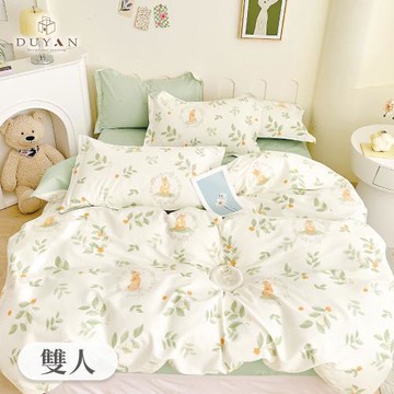 【DUYAN 竹漾】精梳純棉四件式被套床包組 多款任選 台灣製(雙人)