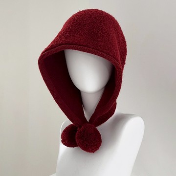 秋冬羊毛毛球巴拉克顯臉小護耳帽014920